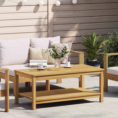 vidaXL Side Table Oil Natural Solid Acacia Wood