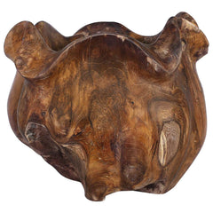 vidaXL Fruit Bowl JEPARA Teak Brown Ø 35 cm Solid Teak Wood 3