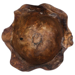 vidaXL Fruit Bowl JEPARA Teak Brown Ø 35 cm Solid Teak Wood 4