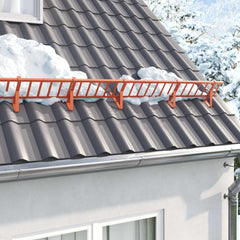 vidaXL Snow Guard Support Red 29.5 x 3 x 34.5 cm Steel 1