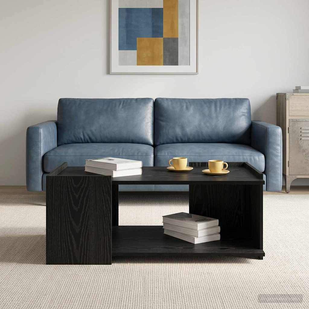 vidaXL Coffee Table Black Oak 90 x 50 x 33 cm Engineered Wood 1
