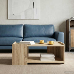 vidaXL Coffee Table Sonoma Oak 90 x 50 x 33 cm Engineered Wood 4