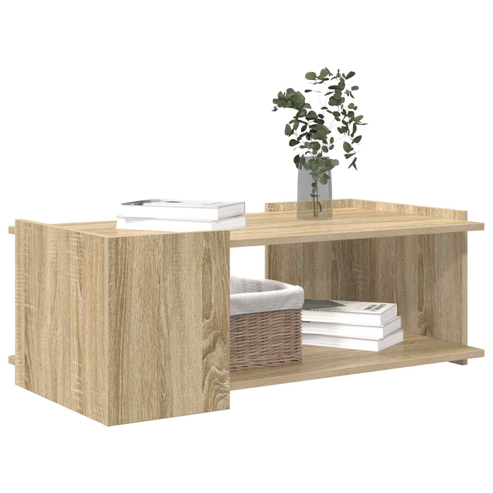 vidaXL Coffee Table Sonoma Oak 90 x 50 x 33 cm Engineered Wood 3