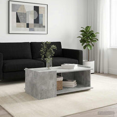 vidaXL Coffee Table Concrete Grey 90 x 50 x 33 cm Engineered Wood 4