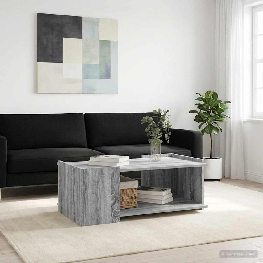 vidaXL Coffee Table Grey Sonoma 90 x 50 x 33 cm Engineered Wood 1