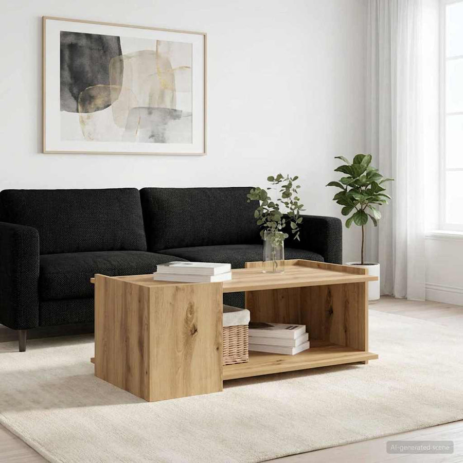 vidaXL Coffee Table Artisan Oak 90 x 50 x 33 cm Engineered Wood 1