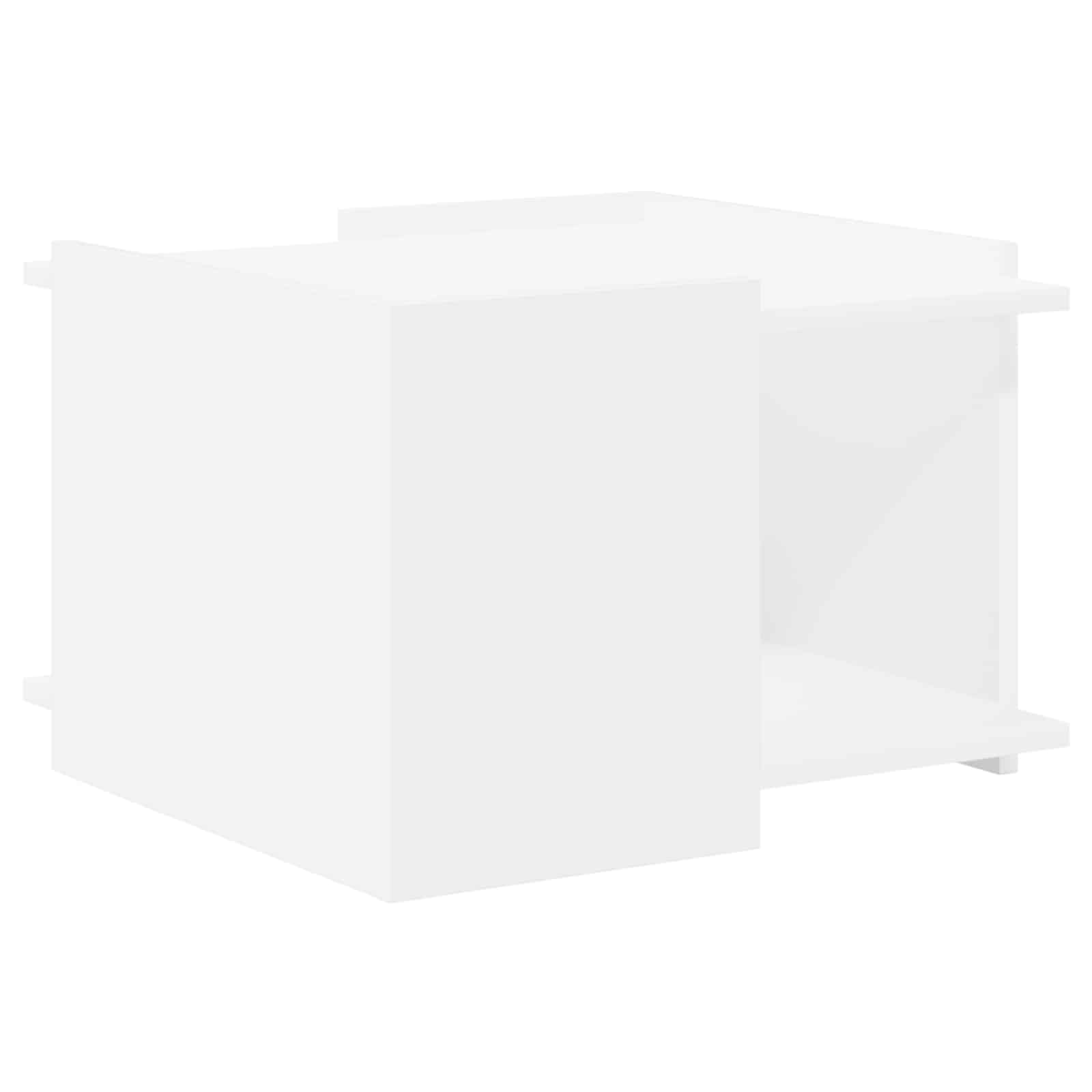 vidaXL Coffee Table White 50.5 x 50 x 33 cm Engineered Wood 2