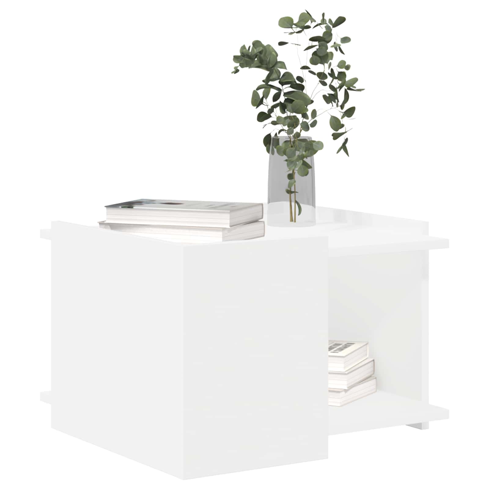 vidaXL Coffee Table White 50.5 x 50 x 33 cm Engineered Wood 3