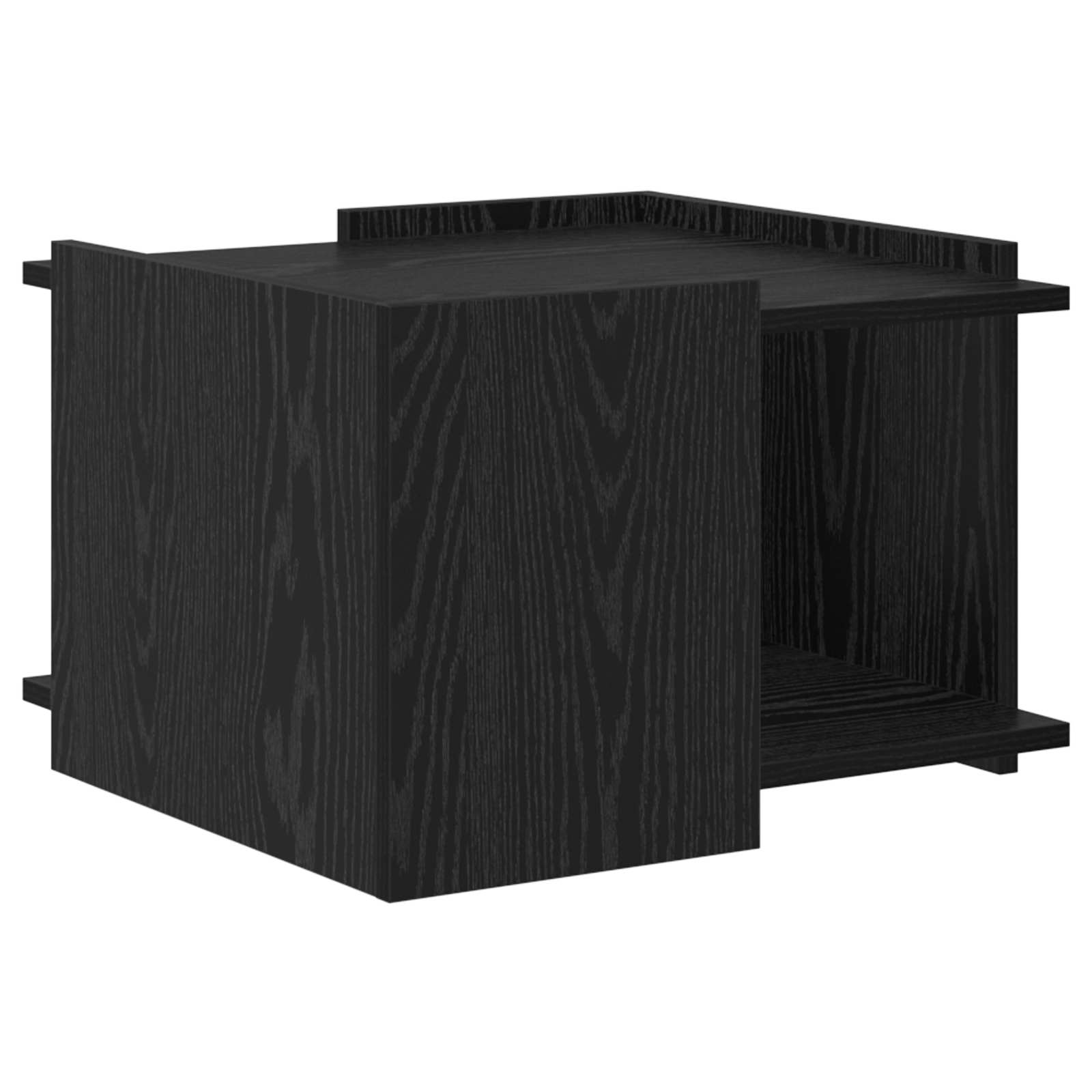 vidaXL Coffee Table Black Oak 50.5 x 50 x 33 cm Engineered Wood 2