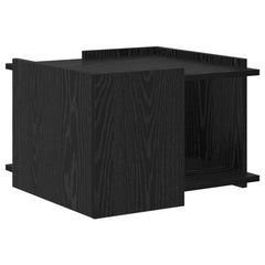 vidaXL Coffee Table Black Oak 50.5 x 50 x 33 cm Engineered Wood 2