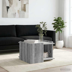 vidaXL Coffee Table Grey Sonoma 50.5 x 50 x 33 cm Engineered Wood 1