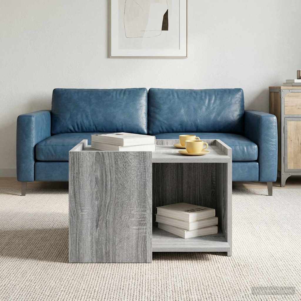vidaXL Coffee Table Grey Sonoma 50.5 x 50 x 33 cm Engineered Wood 4