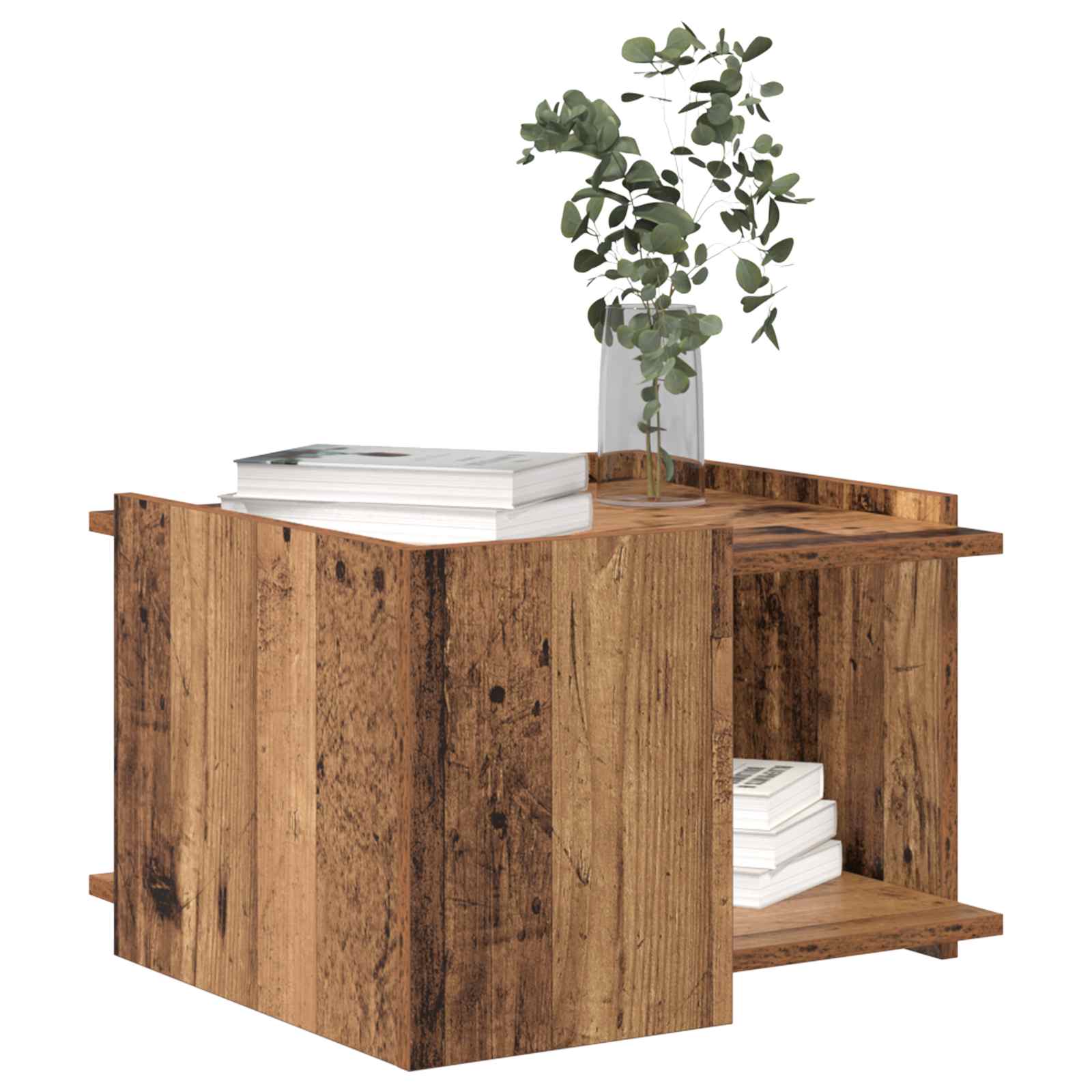 vidaXL Coffee Table Old Wood 50.5 x 50 x 33 cm Engineered Wood 3