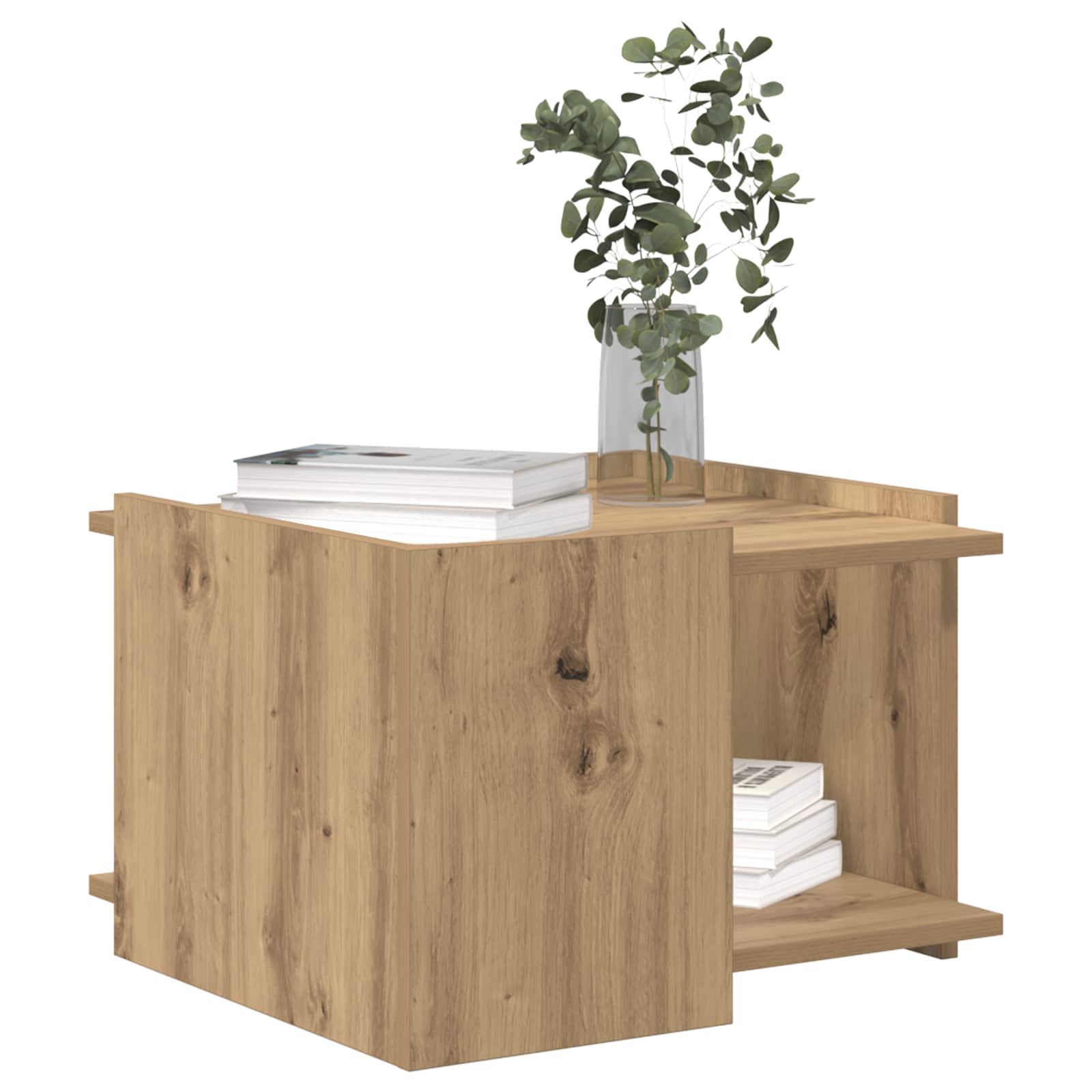 vidaXL Coffee Table Artisan Oak 50.5 x 50 x 33 cm Engineered Wood 3