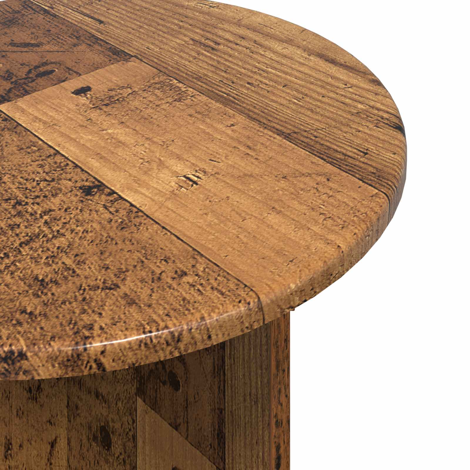 vidaXL Side Table Set 2 pcs Old Wood Ø 45 x 45 cm Engineered Wood 6