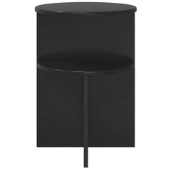 vidaXL Side Table Black Oak Ø 39.5 x 55 cm Engineered Wood 5
