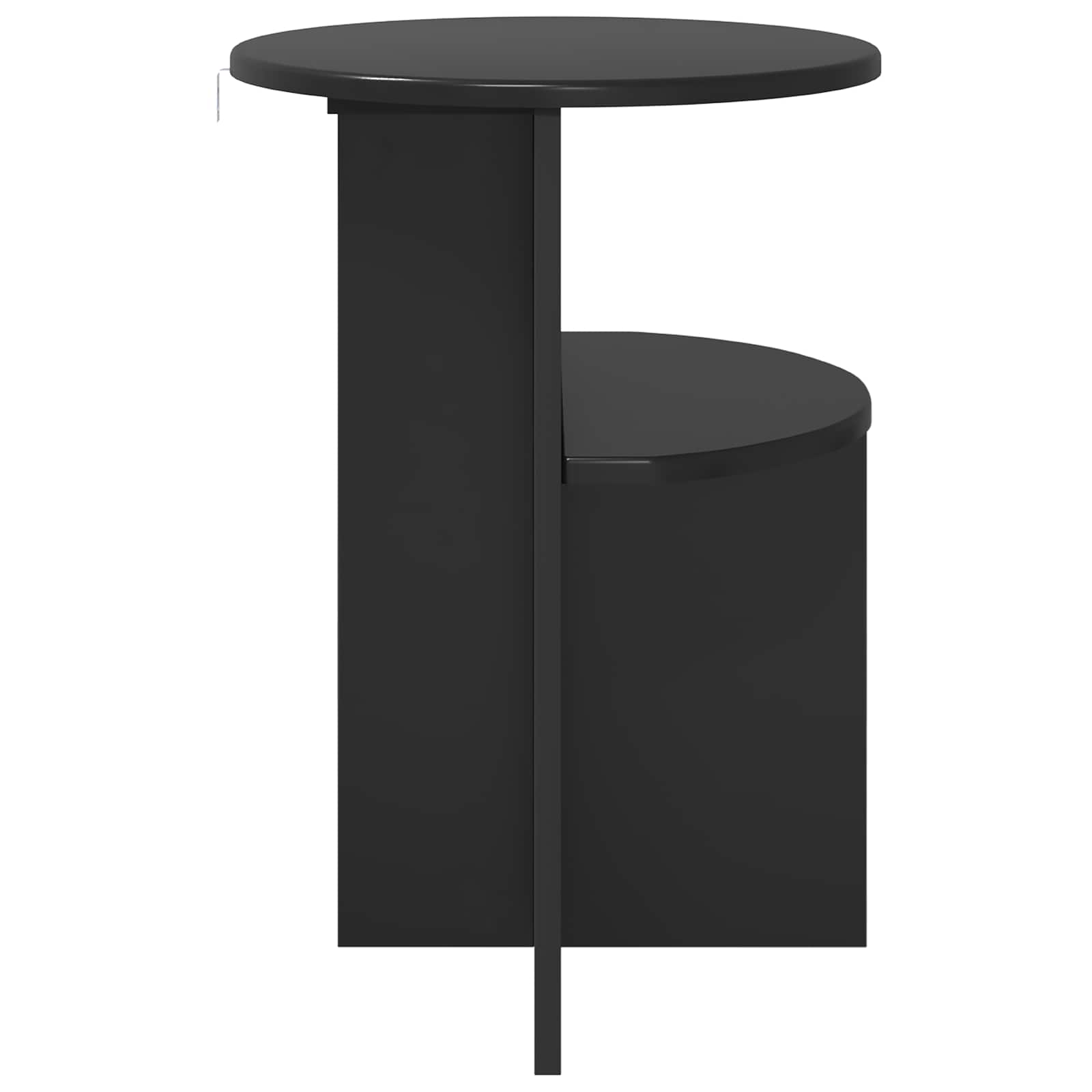 vidaXL Side Table Black Oak Ø 39.5 x 55 cm Engineered Wood 6