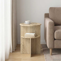 vidaXL Side Table Sonoma Oak Ø 39.5 x 55 cm Engineered Wood 4