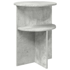 vidaXL Side Table Concrete Grey Ø 39.5 x 55 cm Engineered Wood 2