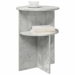 vidaXL Side Table Concrete Grey Ø 39.5 x 55 cm Engineered Wood 3