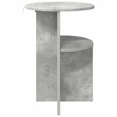 vidaXL Side Table Concrete Grey Ø 39.5 x 55 cm Engineered Wood 6