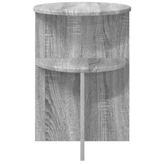 vidaXL Side Table Grey Sonoma Ø 39.5 x 55 cm Engineered Wood 5