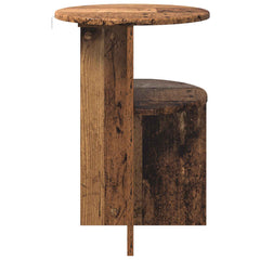 vidaXL Side Table with Storage Old Wood Ø 39.5 x 55 cm Engineered Wood 6