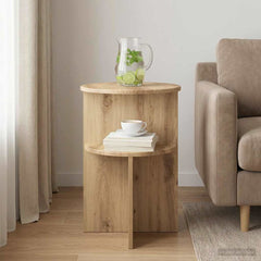 vidaXL Side Table Artisan Oak Ø 39.5 x 55 cm Engineered Wood 4