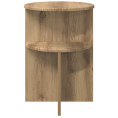 vidaXL Side Table Artisan Oak Ø 39.5 x 55 cm Engineered Wood 5