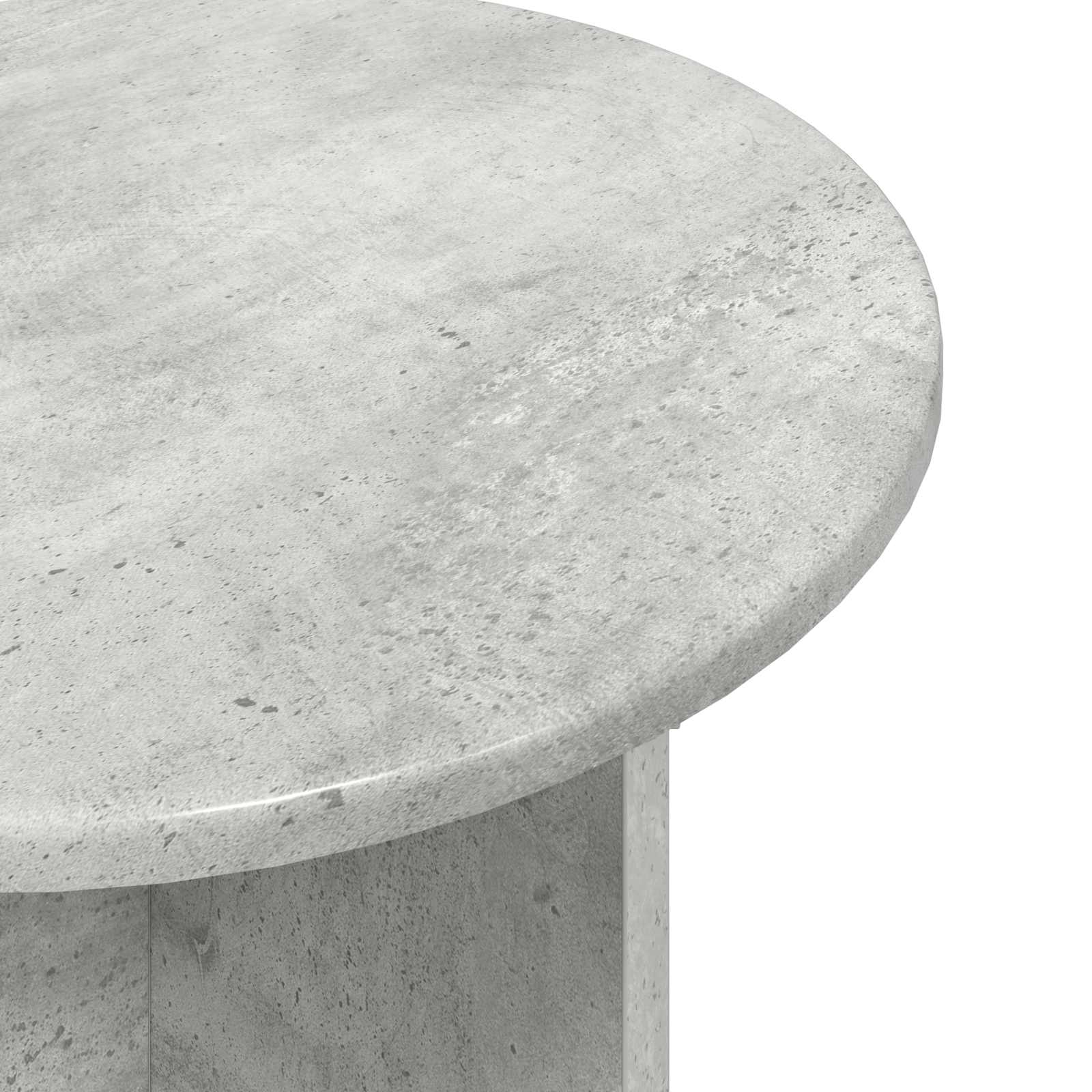 vidaXL Side Table Set 2 pcs Concrete Grey Ø 45 x 35 cm Engineered Wood 6