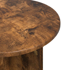 vidaXL Side Table Set 2 pcs Smoked Oak Ø 45 x 35 cm Engineered Wood 6