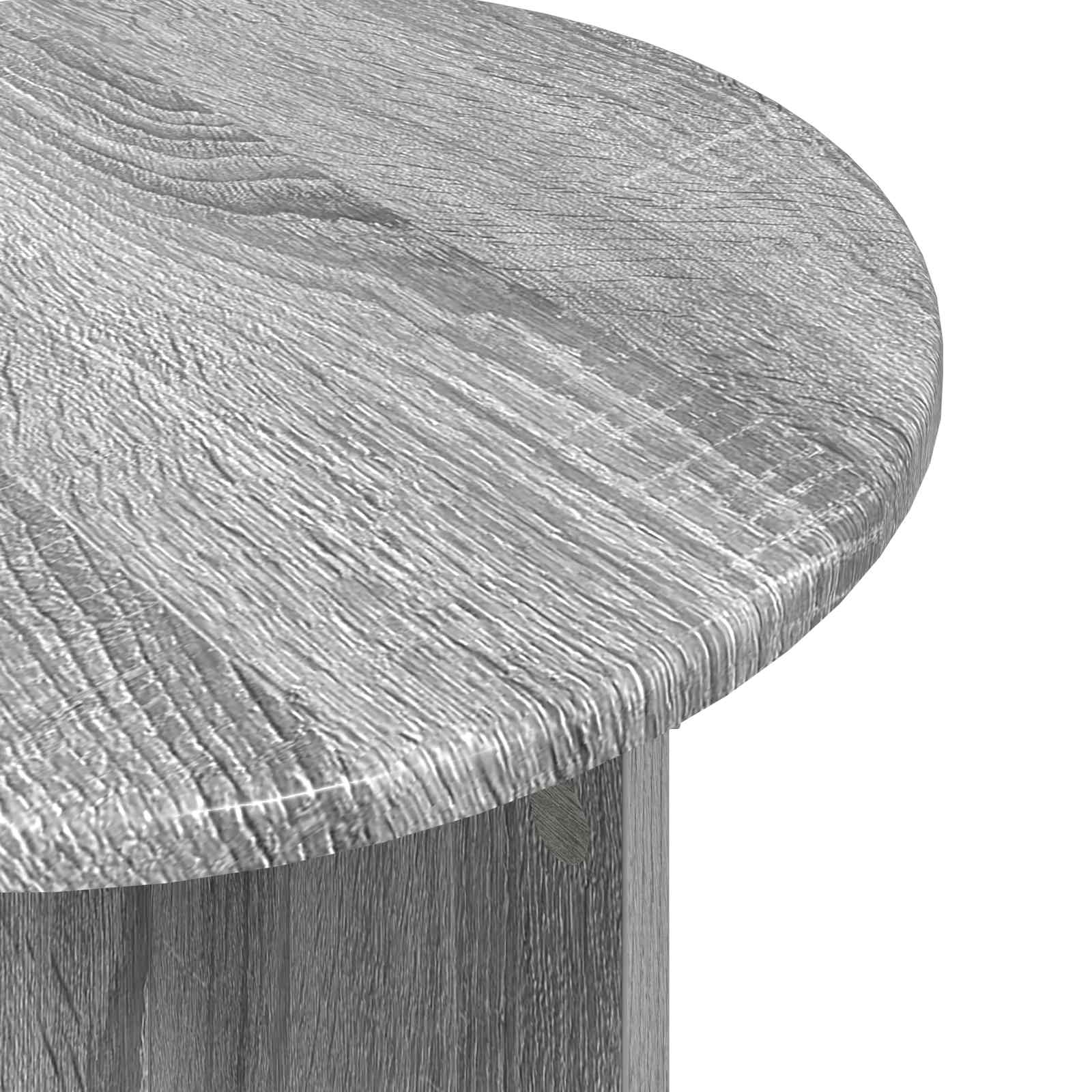 vidaXL Side Table Set 2 pcs Grey Sonoma Ø 45 x 35 cm Engineered Wood 6