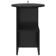vidaXL Side Table Black Oak Ø 39.5 x 55 cm Engineered Wood 5