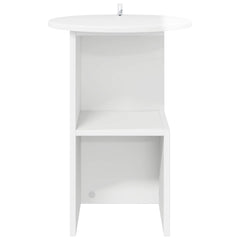 vidaXL Side Table High Gloss White Ø 39.5 x 55 cm Engineered Wood 5