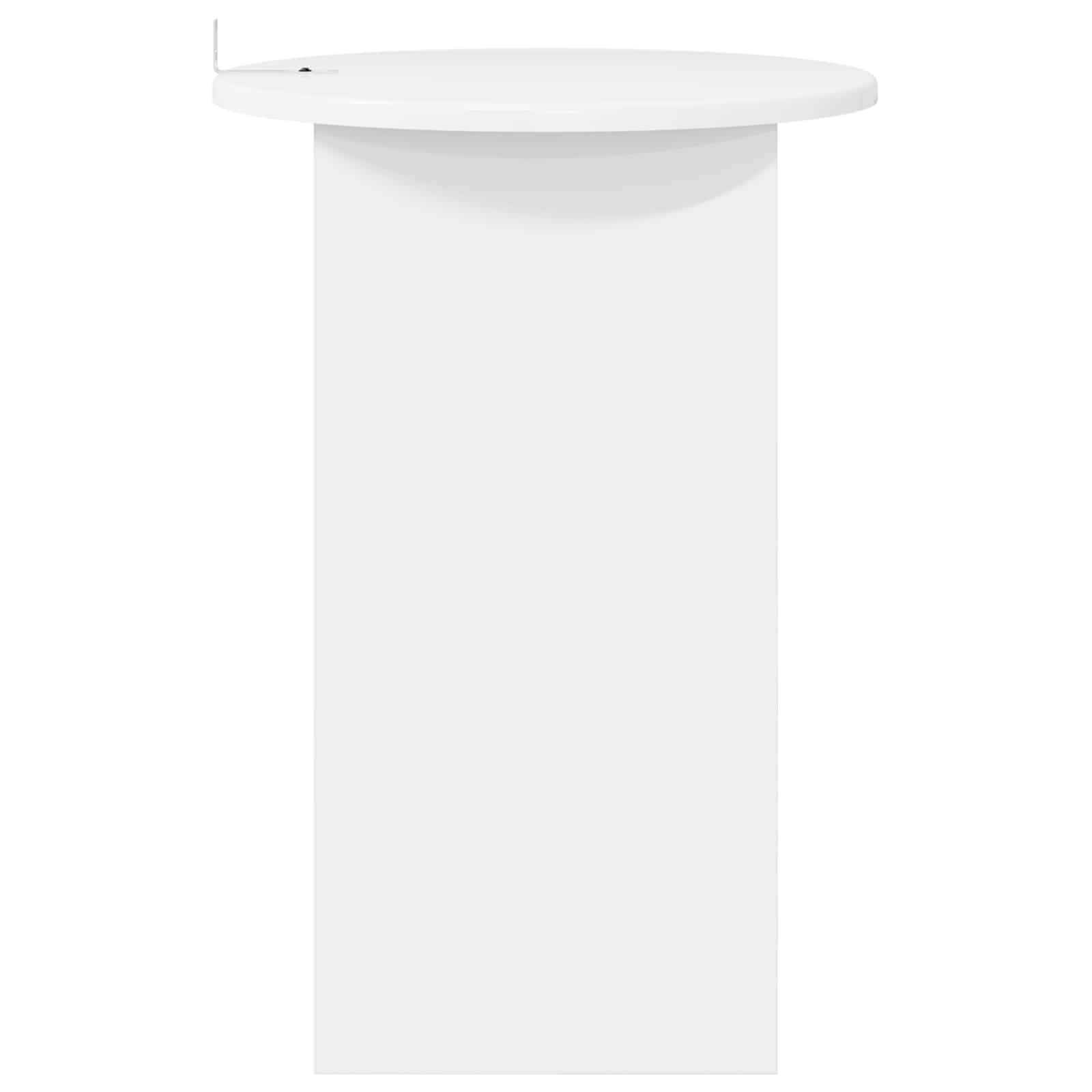 vidaXL Side Table High Gloss White Ø 39.5 x 55 cm Engineered Wood 6
