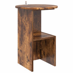 vidaXL Side Table Smoked Oak Ø 39.5 x 55 cm Engineered Wood 2