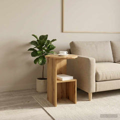 vidaXL Side Table Artisan Oak Ø 39.5 x 55 cm Engineered Wood 1
