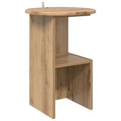 vidaXL Side Table Artisan Oak Ø 39.5 x 55 cm Engineered Wood 2