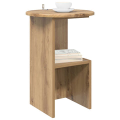vidaXL Side Table Artisan Oak Ø 39.5 x 55 cm Engineered Wood 3