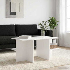 vidaXL Coffee Table White 87 x 50 x 45 cm Engineered Wood 1