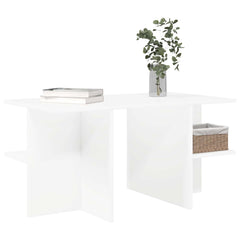 vidaXL Coffee Table White 87 x 50 x 45 cm Engineered Wood 3