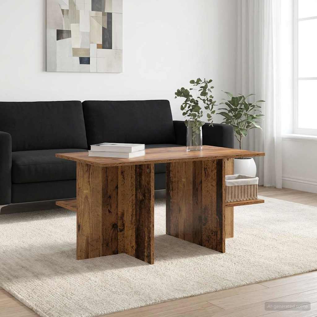 vidaXL Coffee Table Old Wood 87 x 50 x 45 cm Engineered Wood 4