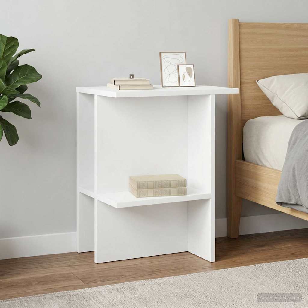 Coffee Table 40 x 30 x 49 cm Engineered Wood White 2