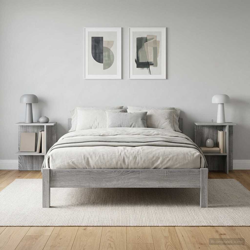 Coffee Table 40 x 30 x 49 cm Engineered Wood Grey sonoma 2