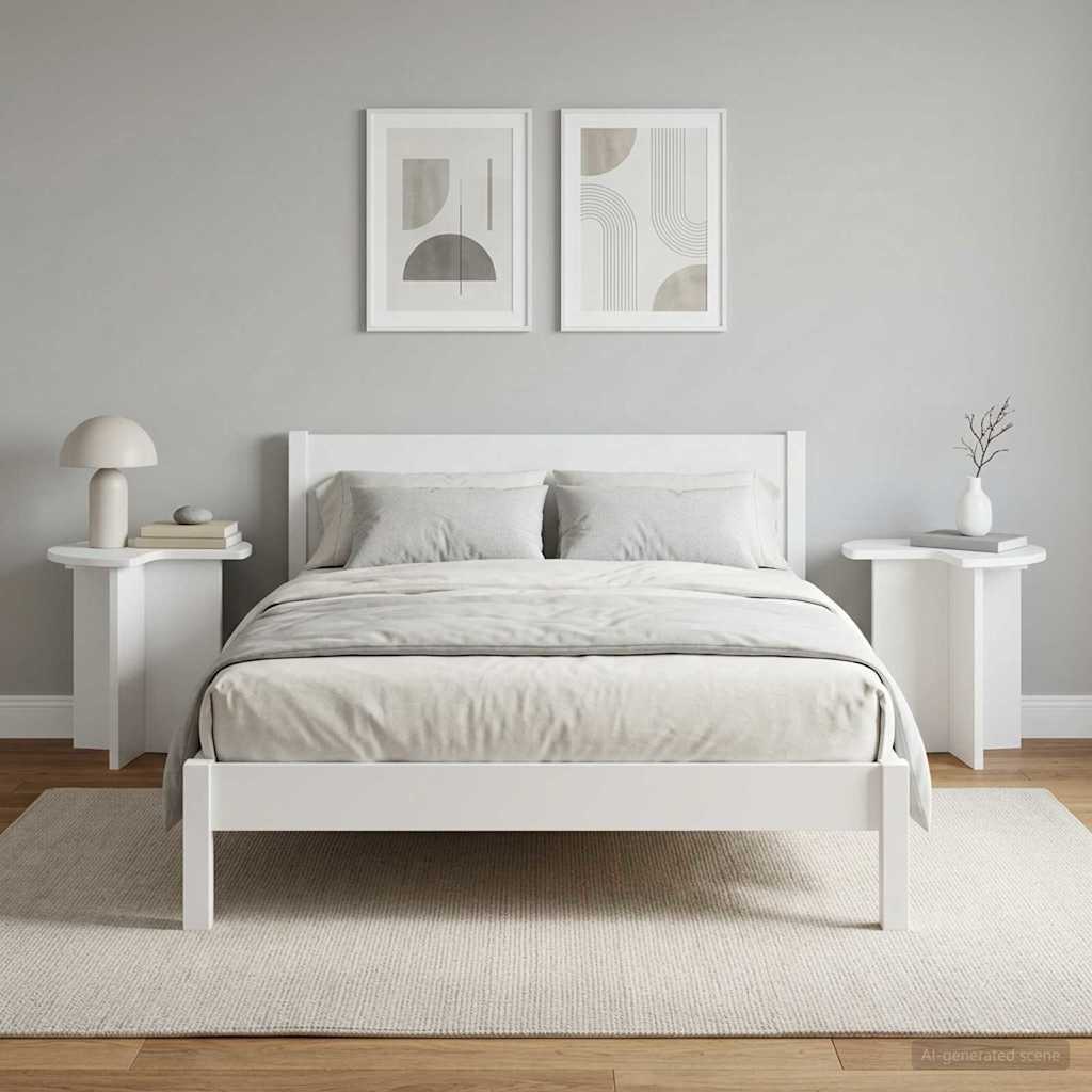vidaXL Side Table 2 pcs White Ø 39 x 38 cm Engineered Wood 4