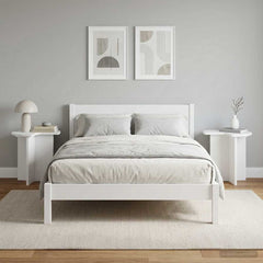 vidaXL Side Table 2 pcs White Ø 39 x 38 cm Engineered Wood 4