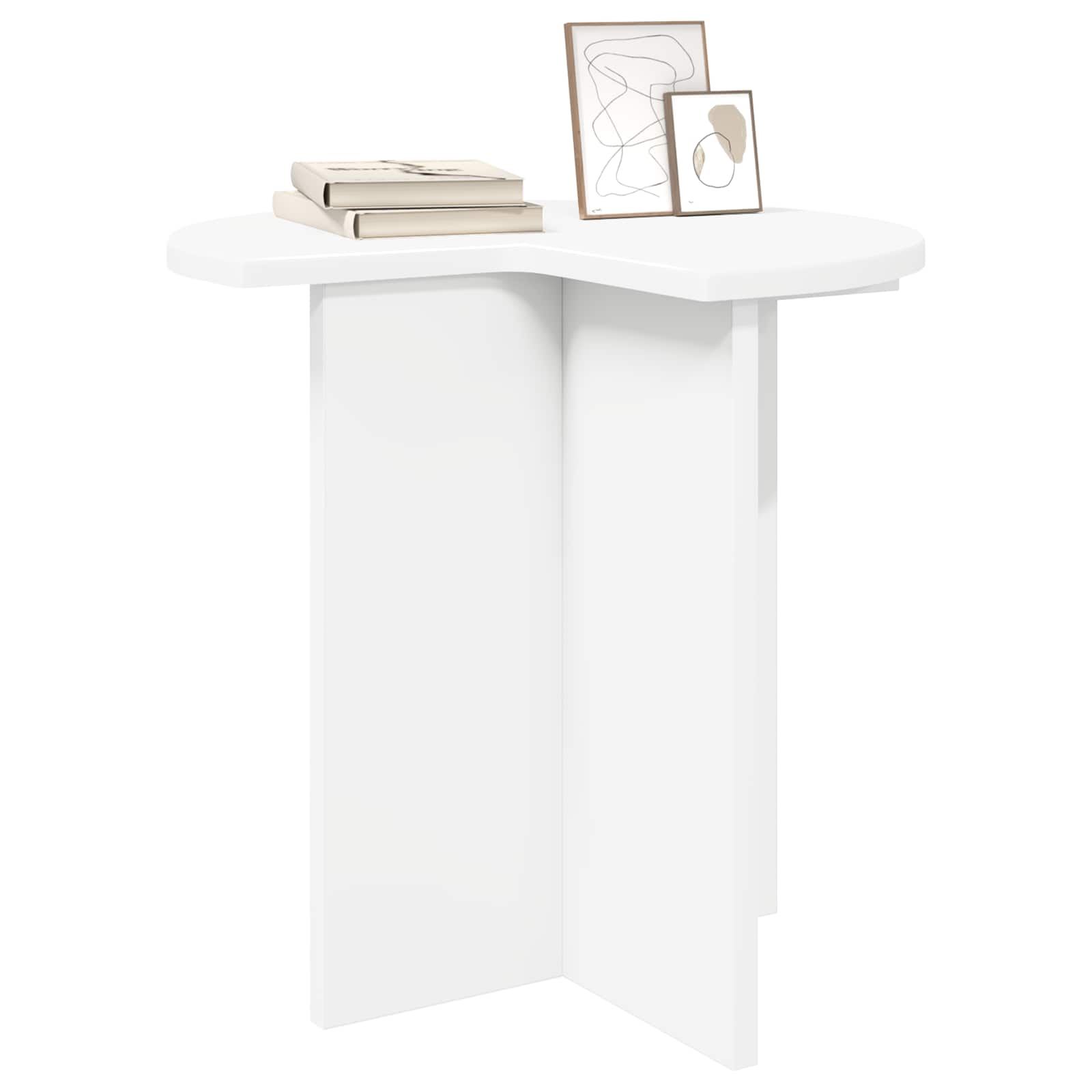 vidaXL Side Table 2 pcs White Ø 39 x 38 cm Engineered Wood 3