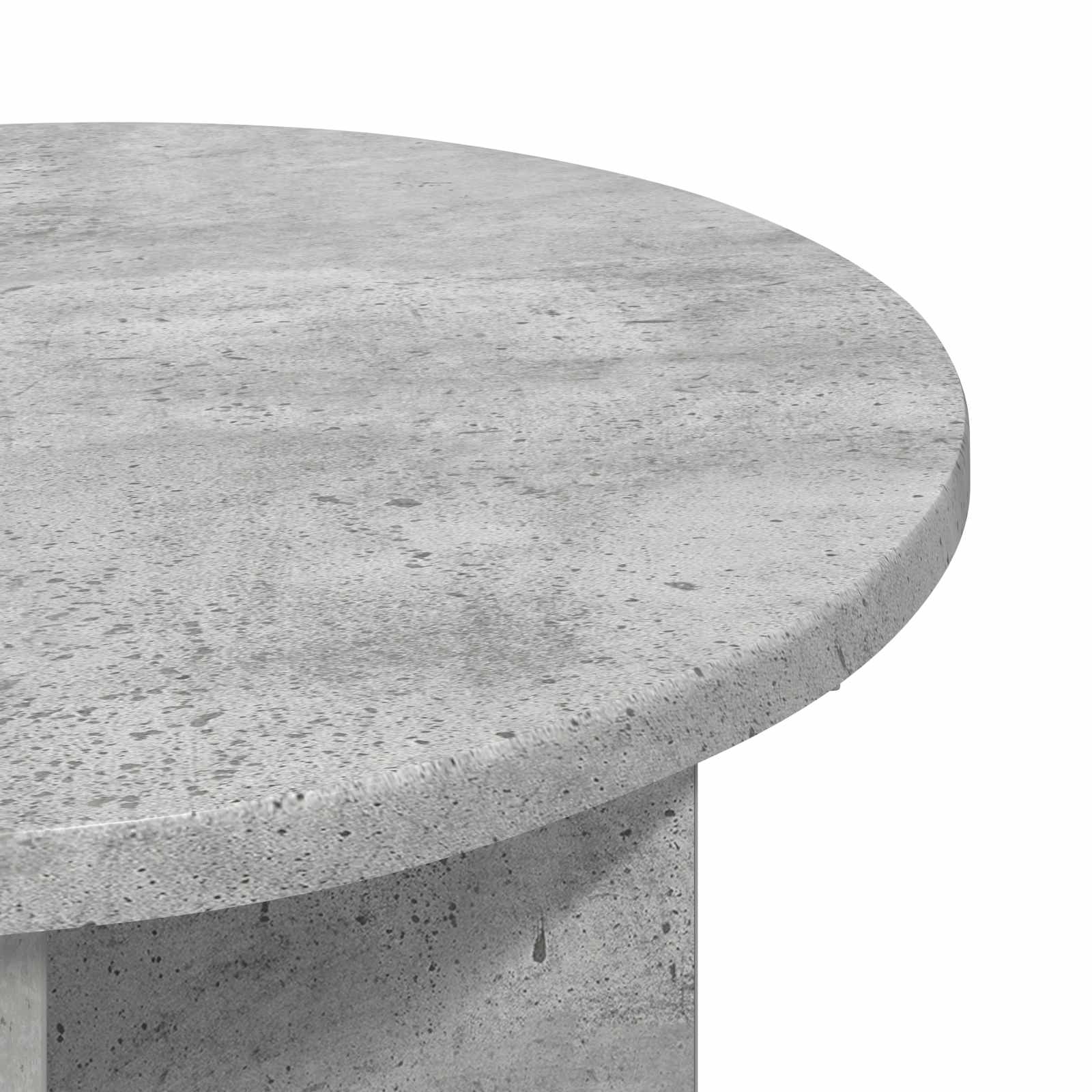 vidaXL Side Table 2 pcs Concrete Grey Ø 39 x 38 cm Engineered Wood 5