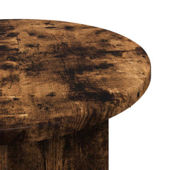 vidaXL Side Table 2 pcs Smoked Oak Ø 39 x 38 cm Engineered Wood 6