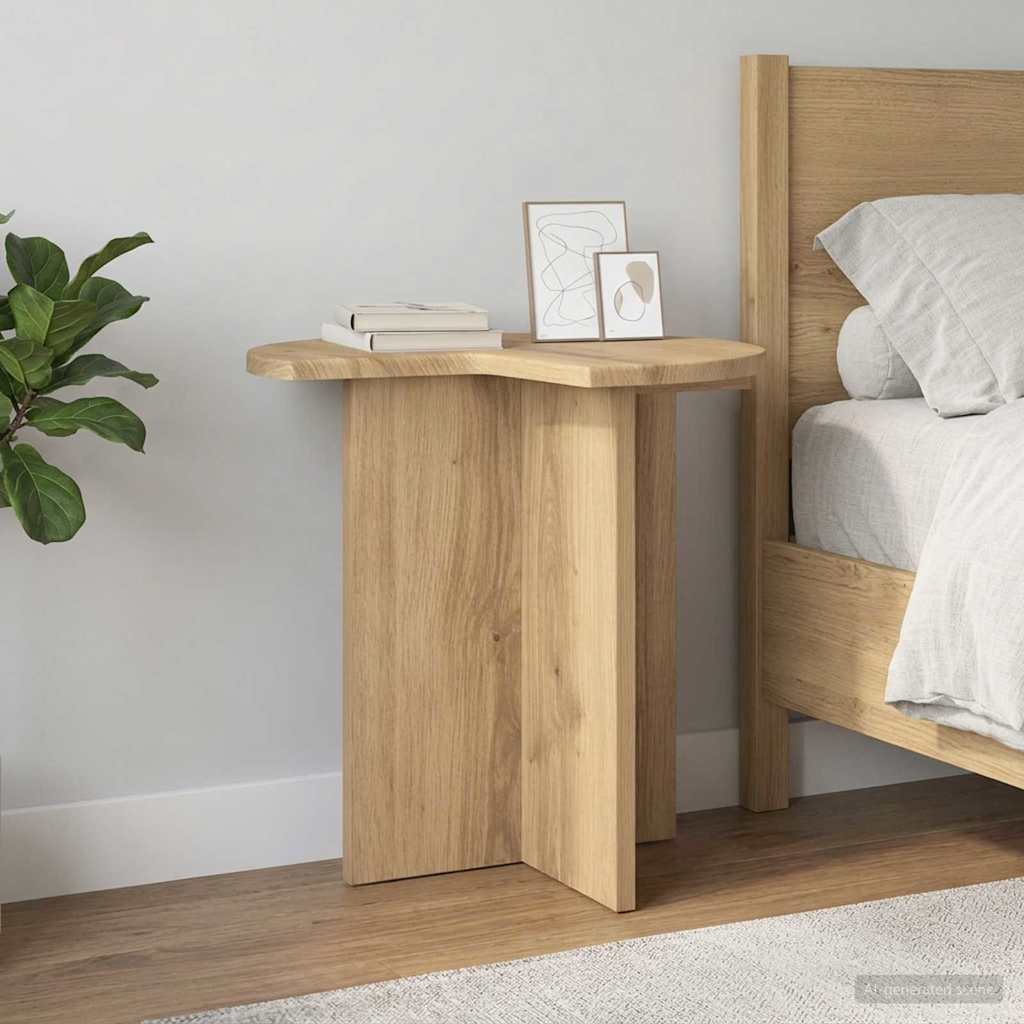 vidaXL Side Table 2 pcs Artisan Oak Ø 39 x 38 cm Engineered Wood 1
